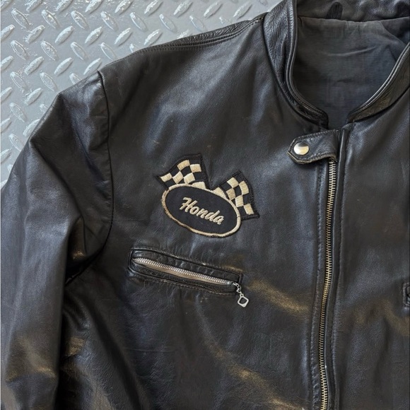 Vintage 70s Cafe Racer Leather Motorcycle Jacket - Picture 7 of 12